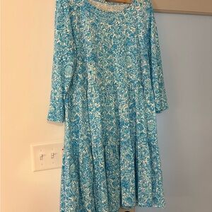 Lilly Pulitzer Geanna Dress. Blue and White Floral swing dress